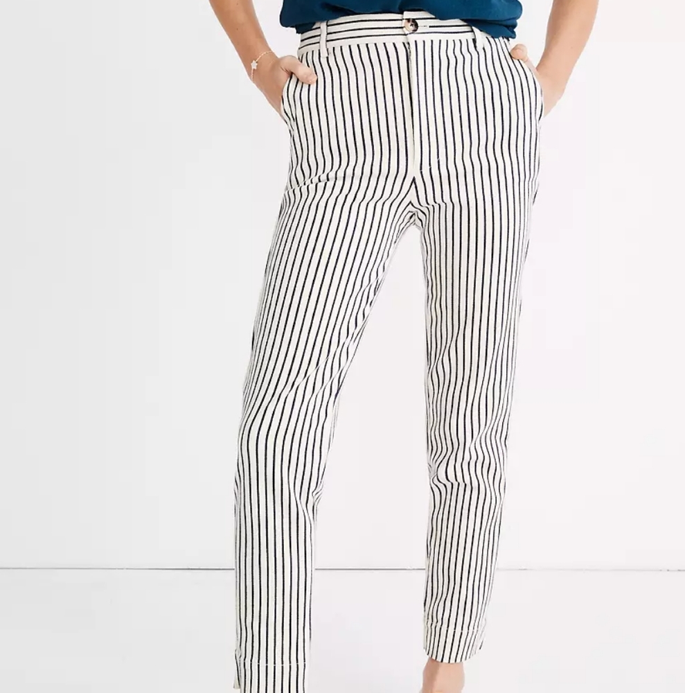 Madewell Tapered Stripe Pants Sz. 29